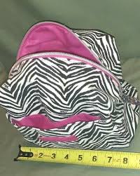 pink zebra stripe makeup bag