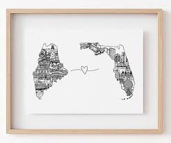 long distance friendship state print