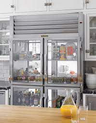 A Clear Glass Refrigerator Door