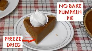 no bake pumpkin pie freeze dried or not