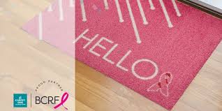 pink ribbon welcome mats