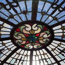 Antique Stained Glass Dome Watling