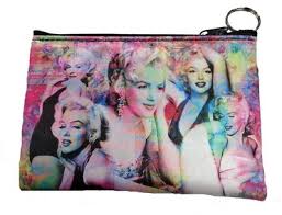 colorful collage cosmetic bag