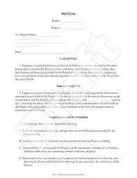 Free Contractor Proposal Form Construction Template Word Bindext Co