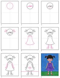 I'm excited to share this post of drawing ideas for kids with you. How To Draw A Girl In A Dress Art Projects For Kids