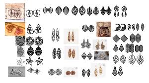 laser cut earrings jewelry templates