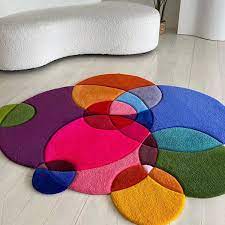 colorful irregular shape rug