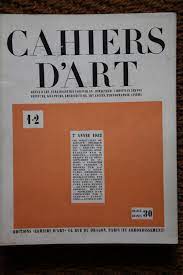 Page De Garde Cahier D art Magazine - Cahiers d'art - Sommaires - Années 1931 à 1939 - Hic sum, hic maneo