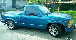 Bright Teal 1995 Chevy Truck Paint