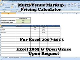 Retail Markup Calculator Markup Pricing Formula Excel