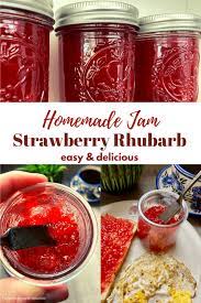 rhubarb jam strawberry from scratch