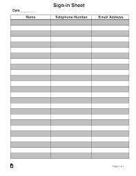 free attendance guest sign in sheet