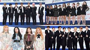 2017 Gaon Chart Kpop Awards Red Carpet Exo Gfriend Bts Mamamoo Blackpink