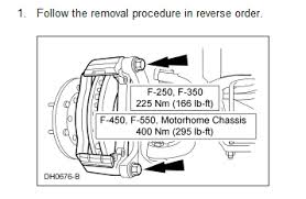 We Need Torque Specifications For 4x4 Front Bearing Hub