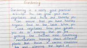 write a short essay on gardening