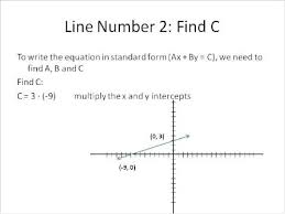 solving linear equations in standard