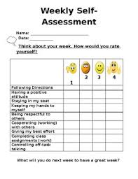 Weekly Self Assessment Checklist