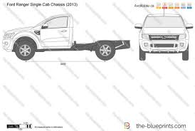 ford ranger single cab chis vector
