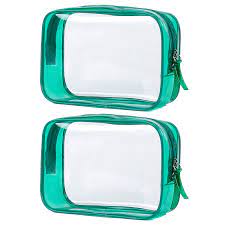 2 pieces large clear travel bags for