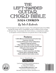 Amazon Com The Left Handed Guitar Chord Bible Standard