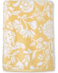 Four piece 100% cotton saffron yellow towel bale 2 x bath towel, 2 x hand towel. Find Savings On Performance Floral Texture Bath Towel Yellow Floral Threshold