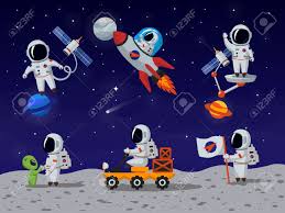 It'll be more than just a space achievement, larry. Astronauts Vector Characters Set In Flat Cartoon Style Astronaut Royalty Free Cliparts Vectors And Stock Illustration Image 55462252