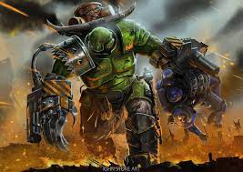 Warhammer 40k artwork — Some Demi-Krork Character by John Stone