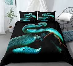 3d Snake Comforter Cover Set For Kids
