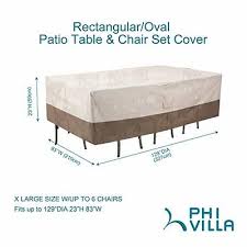 Phi Villa Patio Table Set Covers