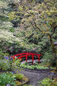 Butchart Japanese Garden Red Bridge