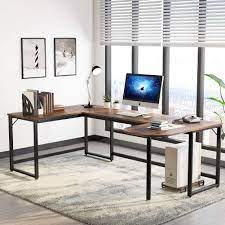 If you are looking for a larger computer desk to fill your office space and to provide a large work area that can be. Amazon Com Tribesigns U Shaped Desk Large L Shaped Desk Corner Computer Office Desk Writing Table With Printer Stand 78 7 X 47 2 Inch Executive Workstation Desk For Home Office Vintage Brown Kitchen Dining