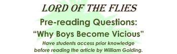 Why Boys Become Vicious by William Golding Analysis?