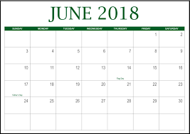 2018 June Calendar Template Under Fontanacountryinn Com