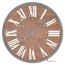 lit wood wall clock luxonas
