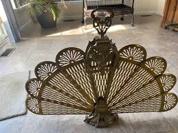 Peacock Fireplace Fan Antiques By