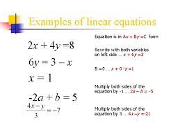2 2 Linear Equations Identifying A