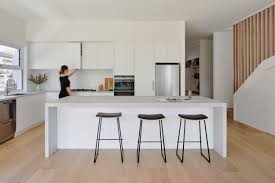 kitchen with light hardwood floors