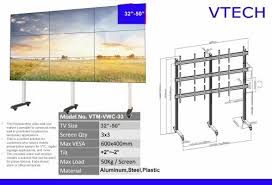 movable aluminum floor stand video wall