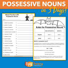 Teach possessive nouns with a teaching poster and a fun game for your students. Teaching Possessive Nouns In Three Days Is Easy