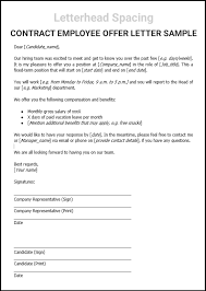 contract employee offer letter free