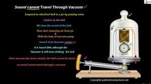 sound cannot travel through vacuum
