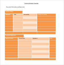 Training Schedule Template 11 Free Sample Example Format
