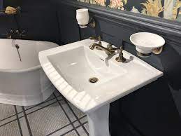 how to hide pedestal sink plumbing hunker