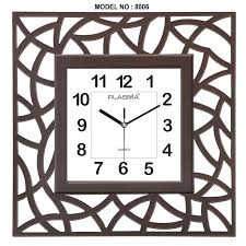 Brown Square Shape Wall Clock Size