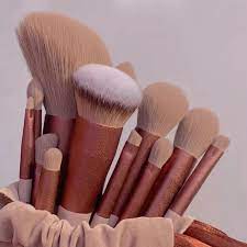 jual 13 soft fluffy makeup brushes set