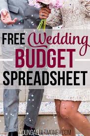 wedding budget spreadsheet young