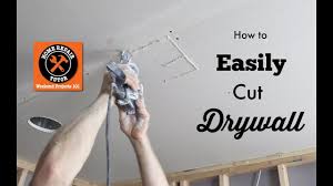 how to cut drywall cutting out