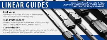Linear Guides And Slides Rail Sizes From 3mm To 65mm
