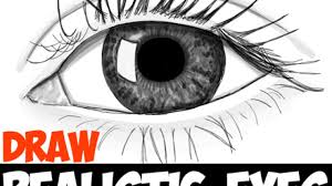 how to draw realistic eyes with step by