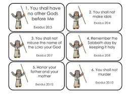Now print the template on white cardstock. The 10 Commandments Printable Flashcards Preschool Kindergarten Bible